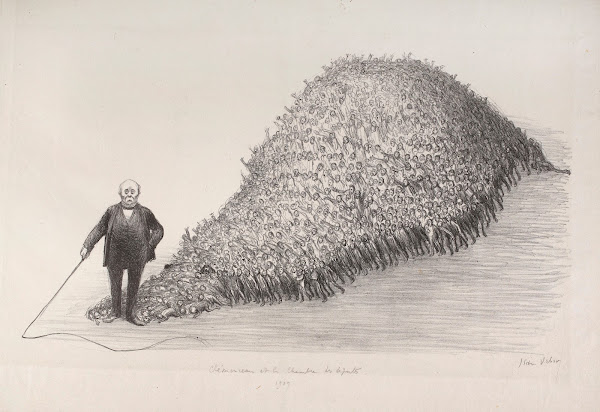 Clemenceau à la Chambre des députés  le dompteur ou la Chambrière 1909