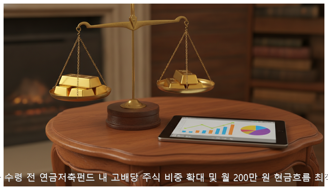 사적연금 수령 전 연금저축펀드 내 고배당 주식 비중 확대 및 월 200만 원 현금흐름 최적화 전략 핵심 안내 및 분석 인포그래픽 (7)