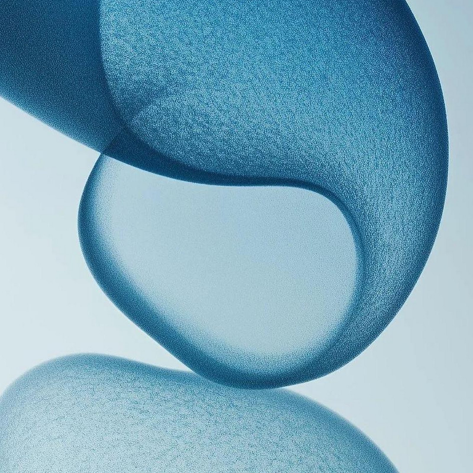 Download Frosted Blue Abstract Shapes iPhone