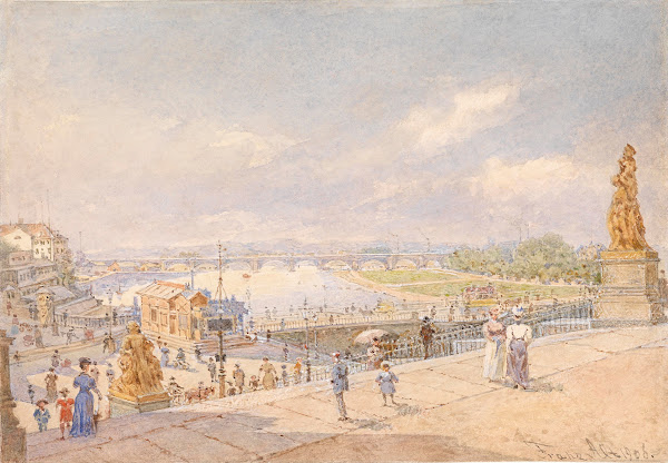Dresden Stiege zur Brühlschen Terrasse 1906