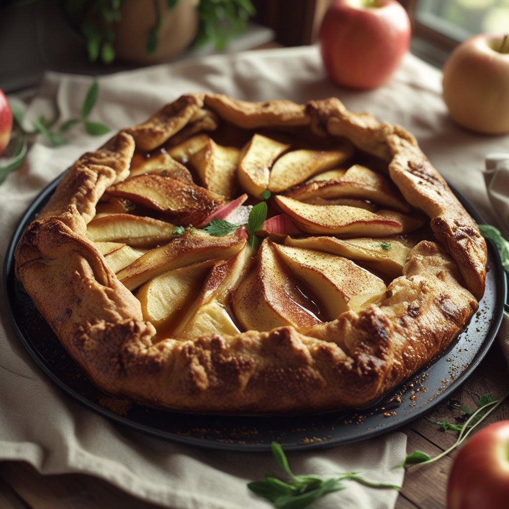 Cinnamon Apple Galette Recipe | Rustic French Dessert Made Easy at Home finished