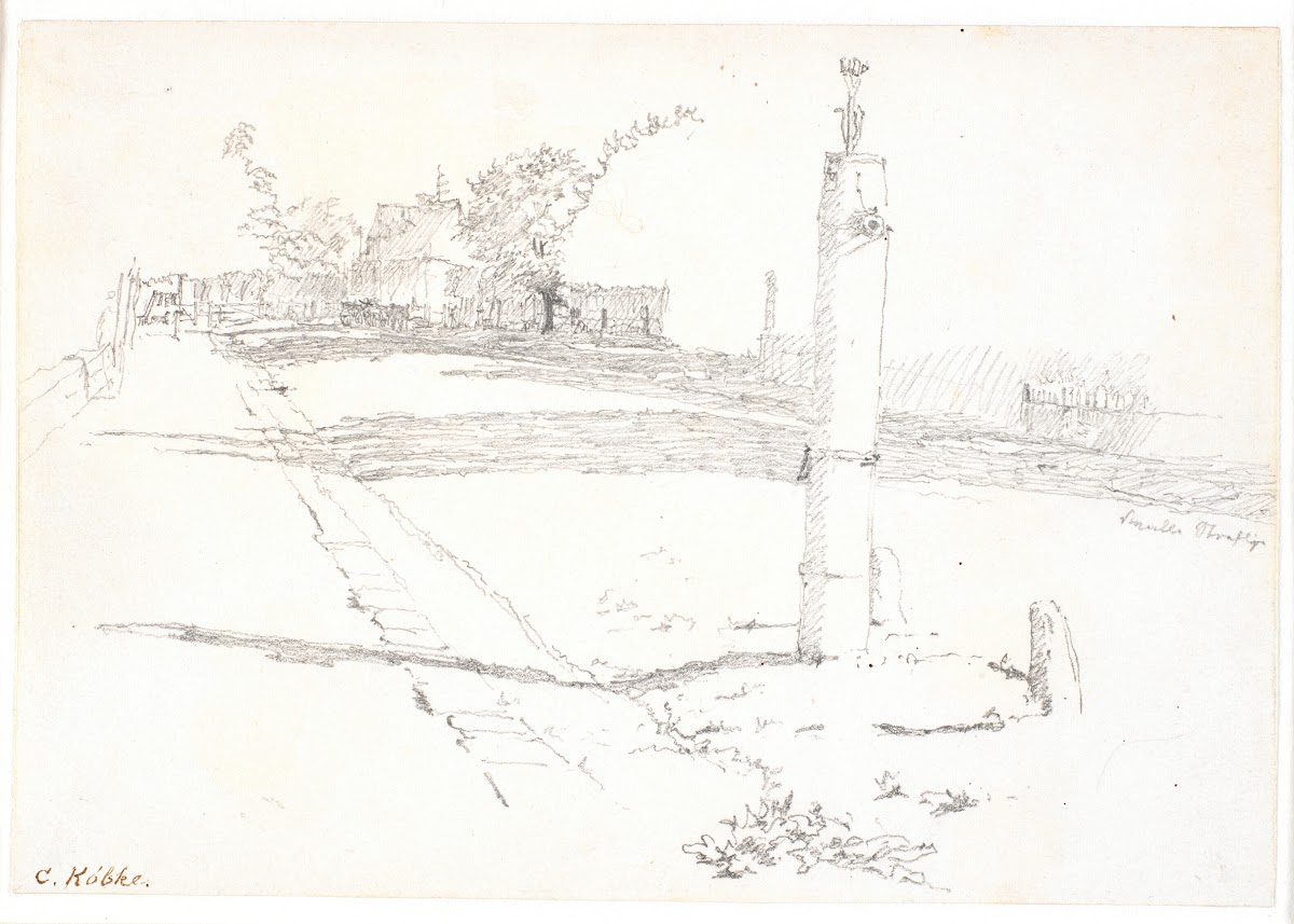 Gaden med vandposten 1836