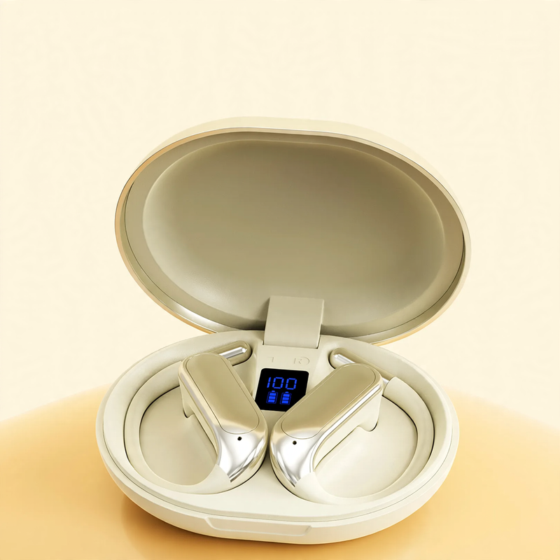Ear hook earbuds with Bluetooth 6.0 and display