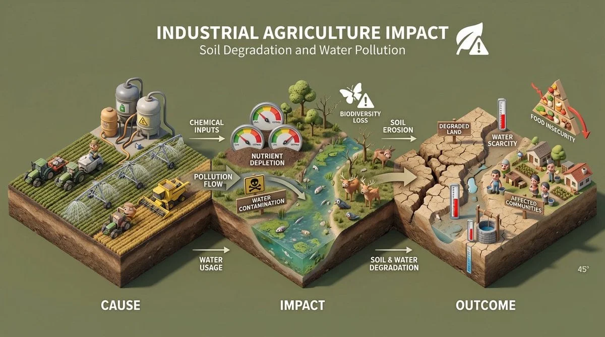 “Construye un diorama 3D isométrico en miniatura que explique el impacto ambiental de [ACTIVIDAD O PRODUCTO].