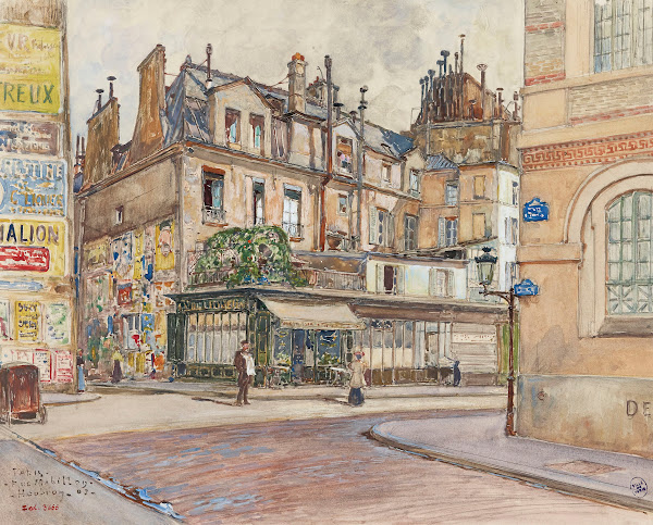 Angle rue Mabillon et rue Clément en 1907 5ème et 6ème arrondissements 1907