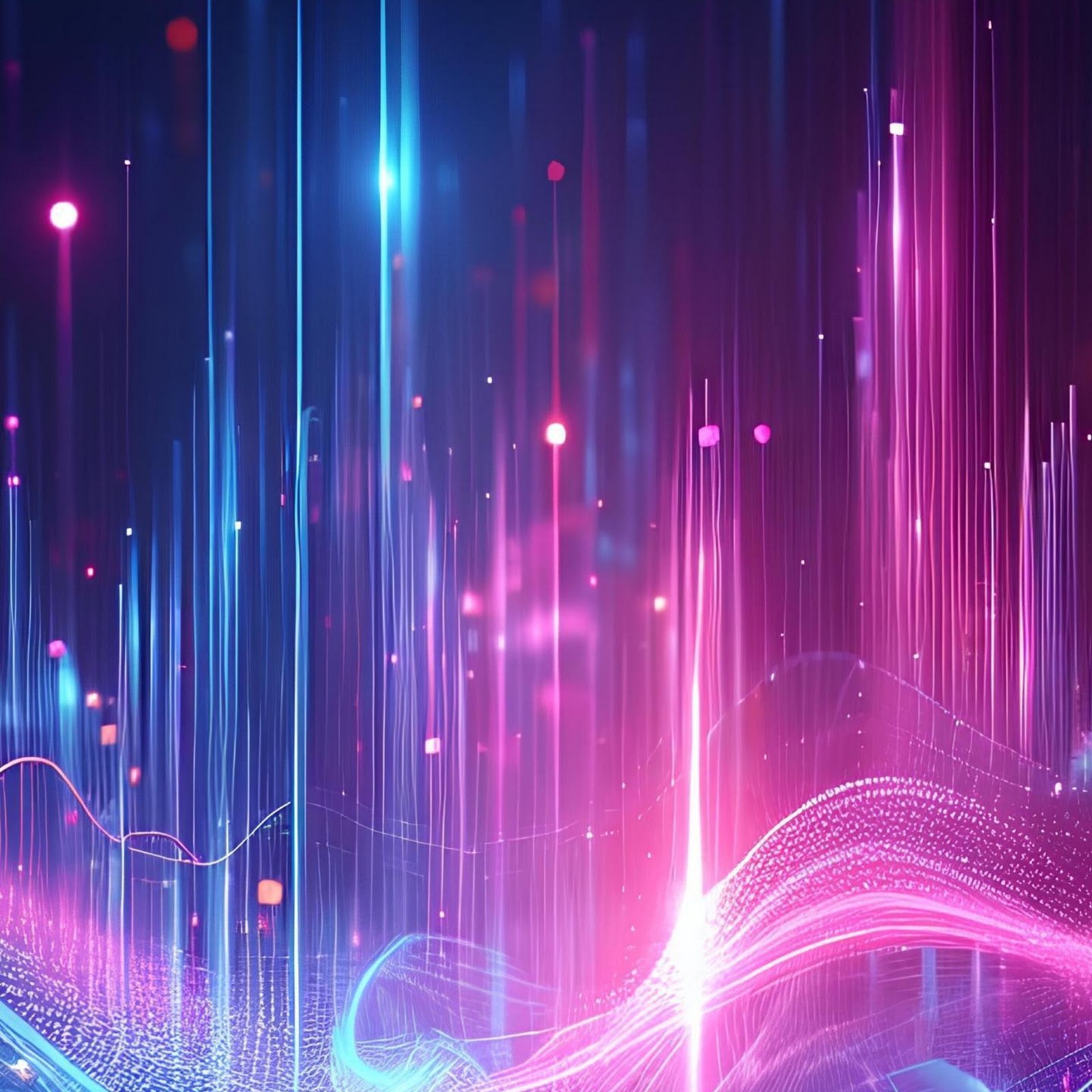 Download Abstract Neon Light Waves 2K iPhone