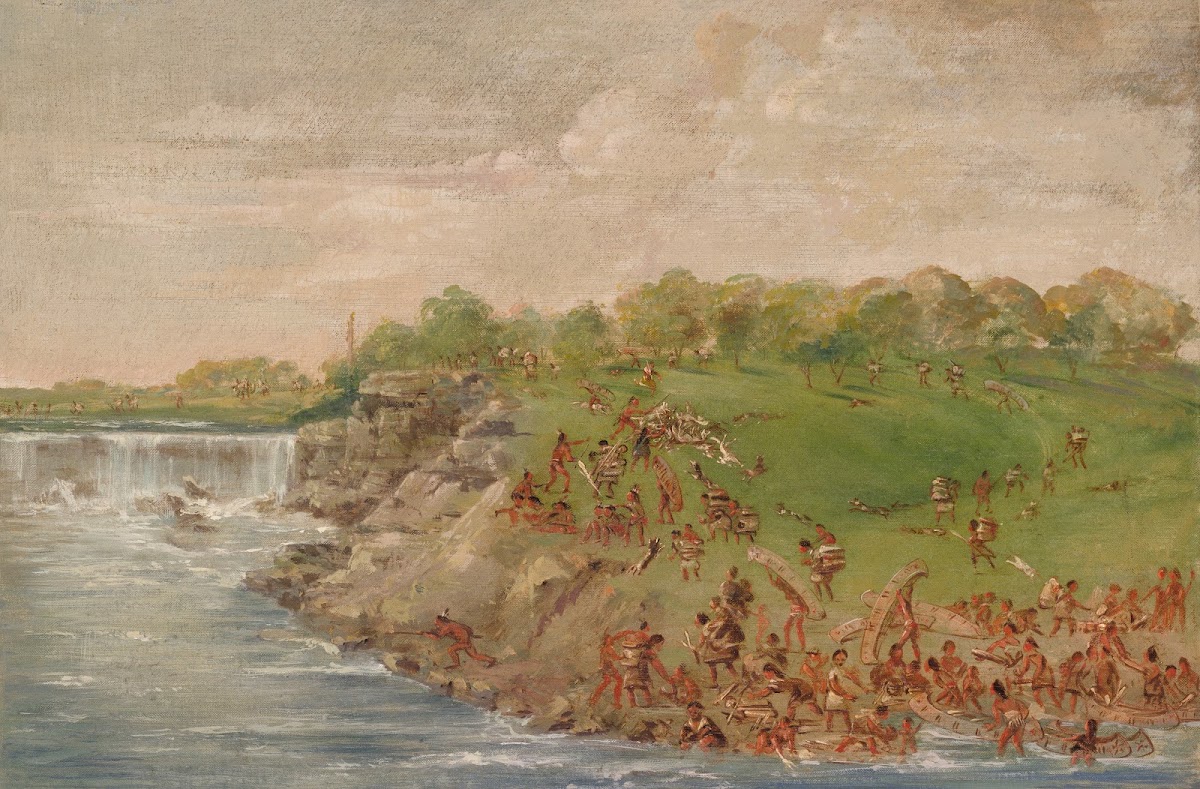 Ojibwa Portaging Around The Falls Of St Anthony 1835 1836
