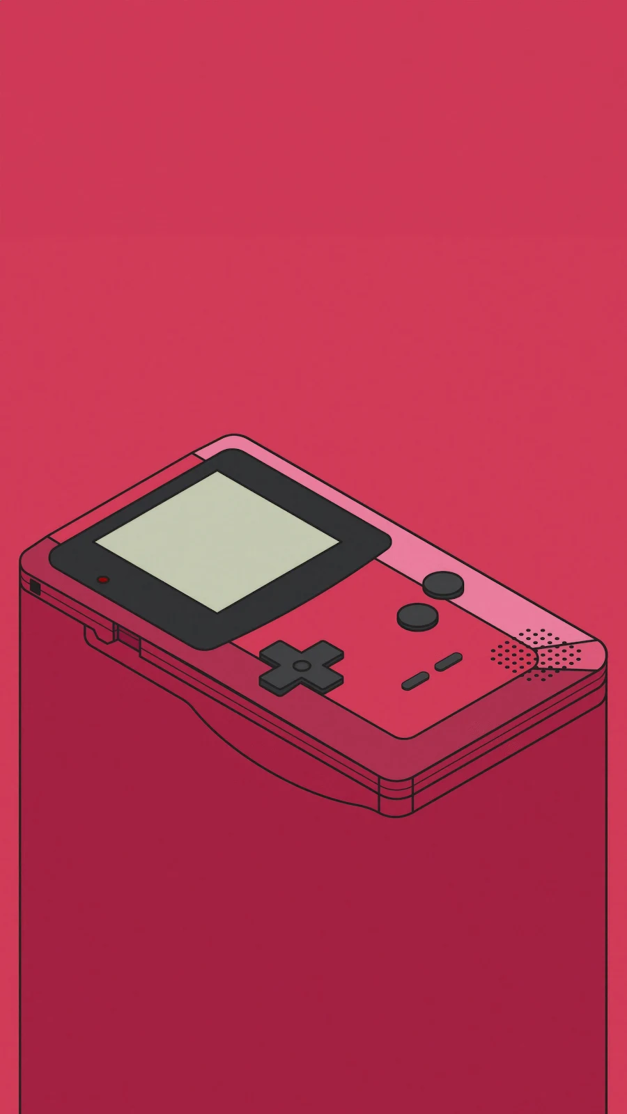 A Cool Gameboy Console Minimal Red 4K  iPhone Wallpaper for Free Download in High Quality [2160x3840]