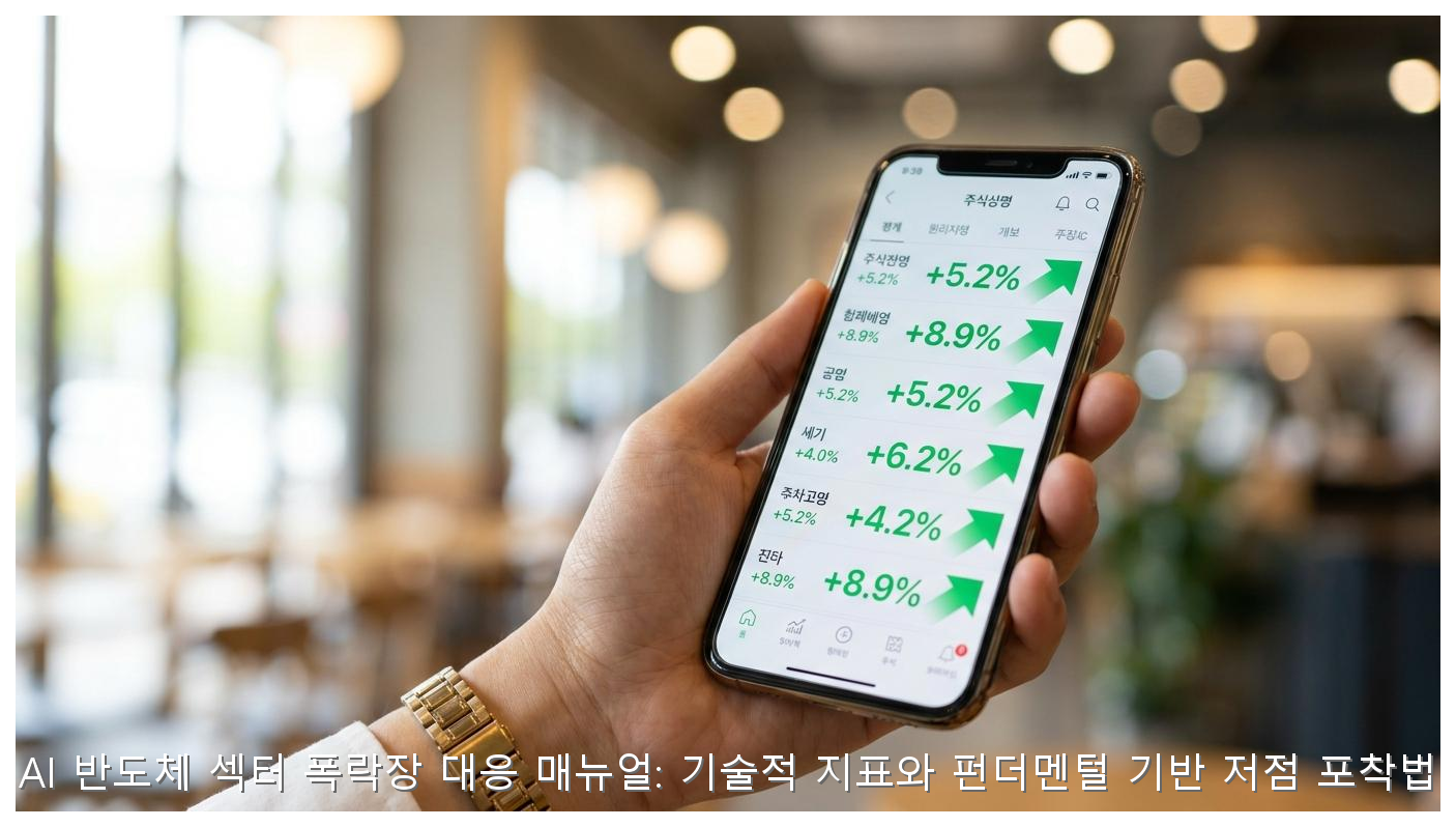 AI 반도체 섹터 폭락장 대응 매뉴얼: 기술적 지표와 펀더멘털 기반 저점 포착법 핵심 안내 및 분석 인포그래픽 (8)