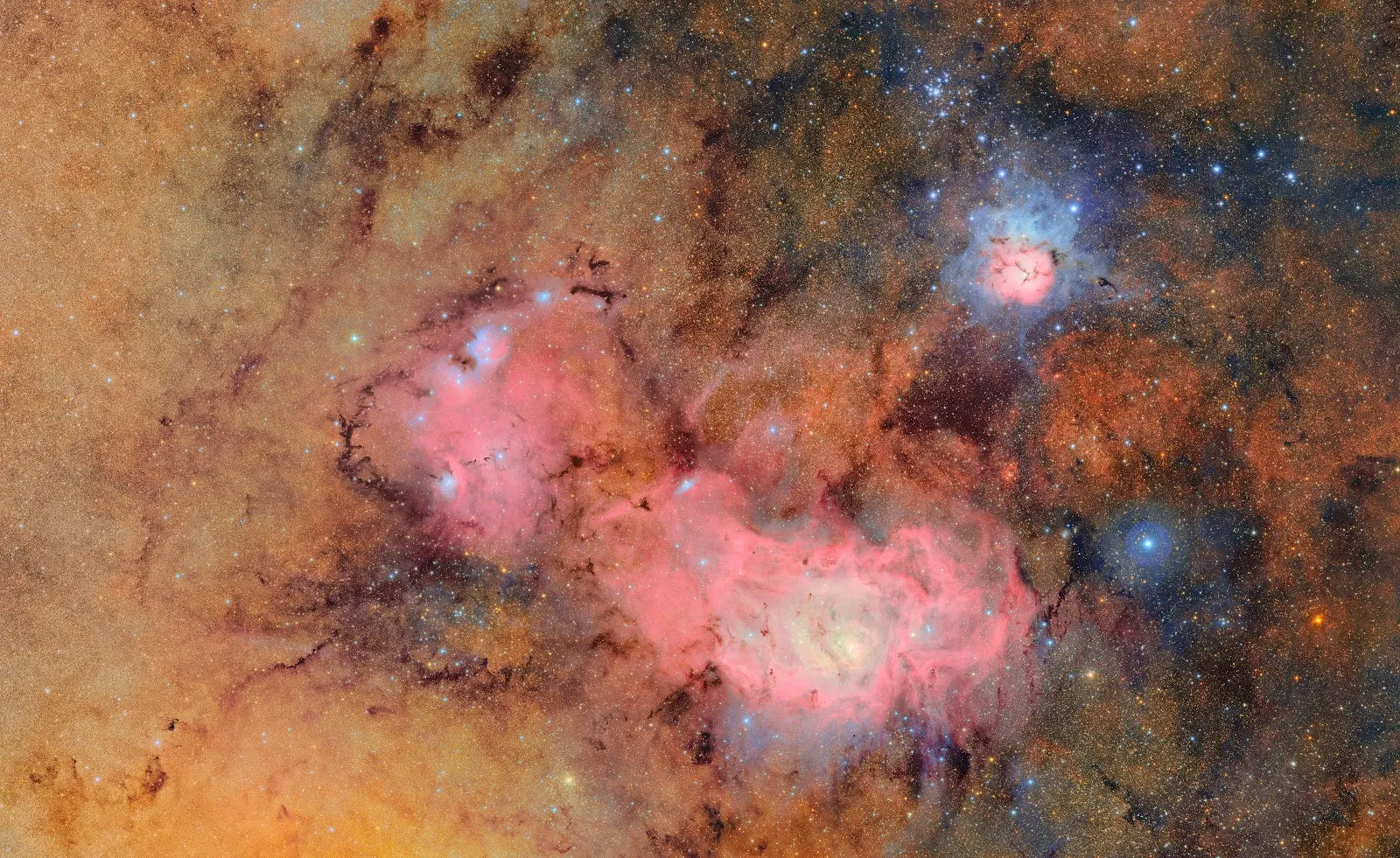 The Prawn Nebula in Scorpius - Astrophotography 8K Wallpaper (8000x4904)