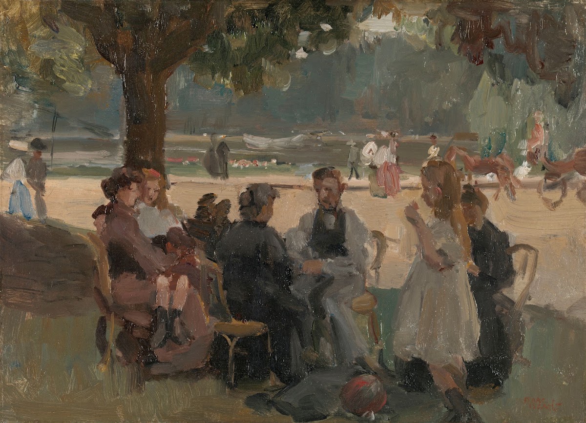 In the Bois de Boulogne near Paris c 1906