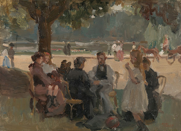 In the Bois de Boulogne near Paris c 1906