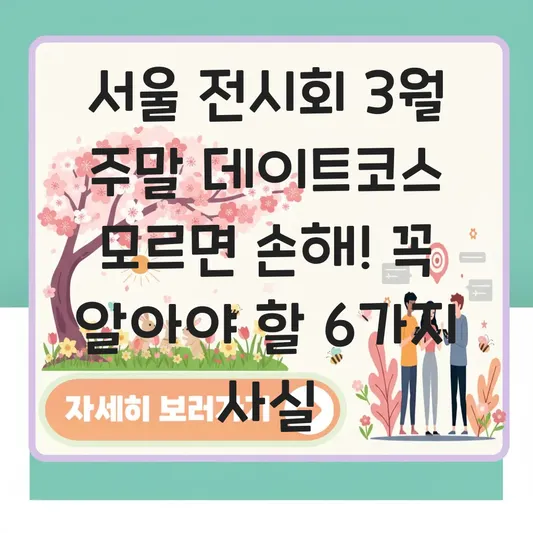 서울 전시회 3월 주말 데이트코스