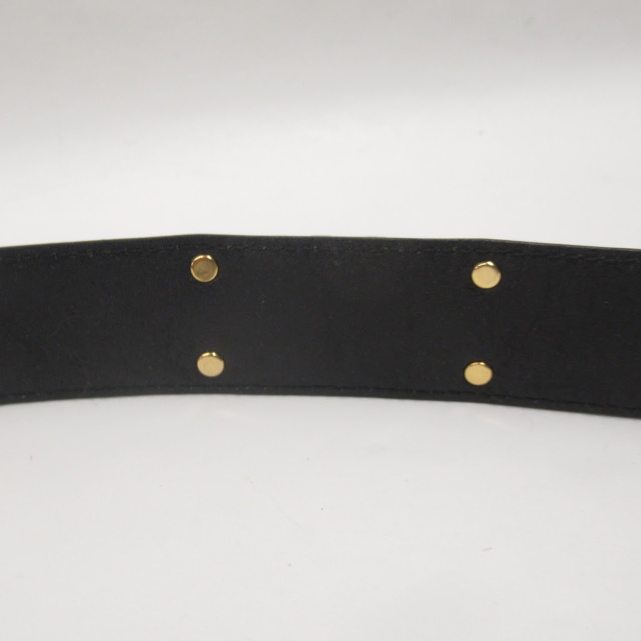 Salvatore Ferragamo Black Leather Belt