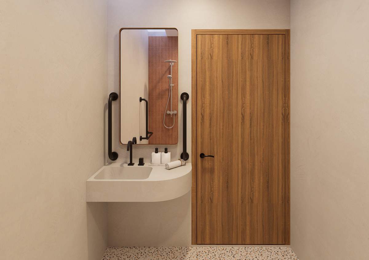 Interior villa render, senior living residence 2, Buahan Villas, Ubud, Bali