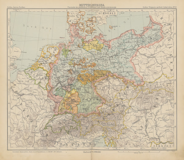 Mitteleuropa Ubersicht der politischen Verhaltnisse und Haupt Verkehrswege 1904