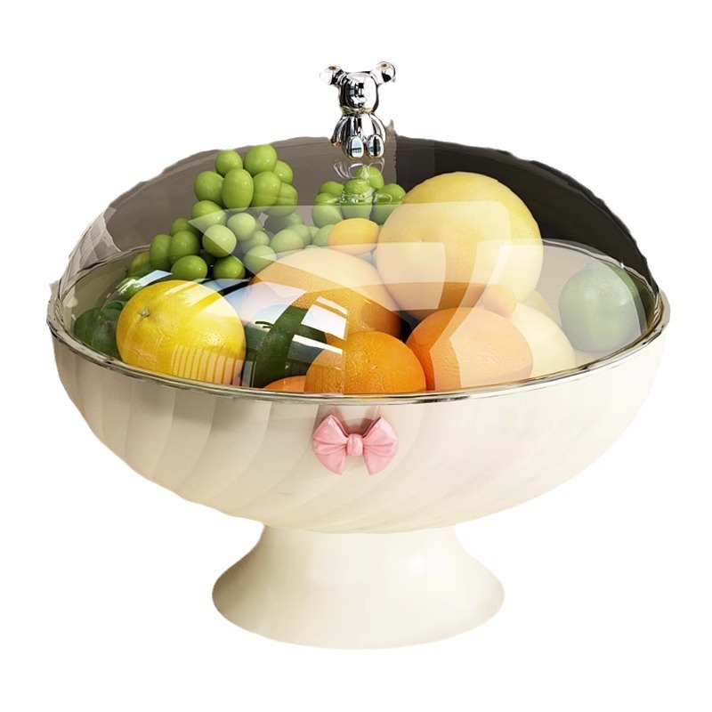 Plastic fruit bowl, solid color, modern