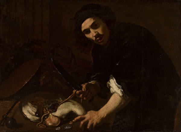Man gutting a fish