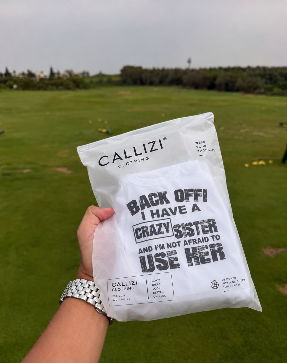 Customer wearing Callizi