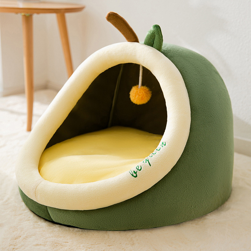 Cat bed, semi-closed, washable, year-round
