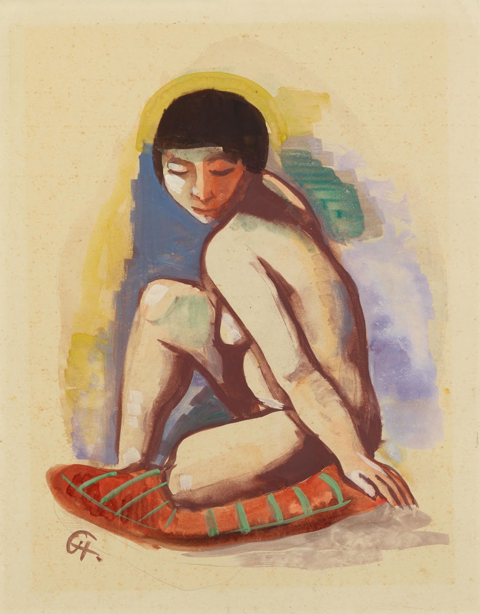 Kauernder Mädchenakt 1929