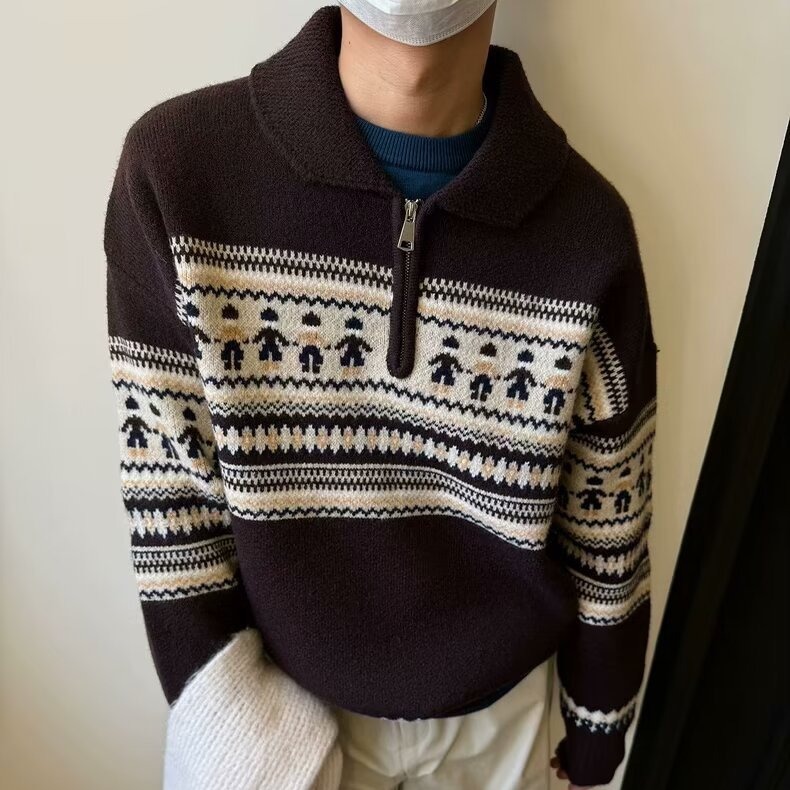 Vintage Striped Sweater for Couples