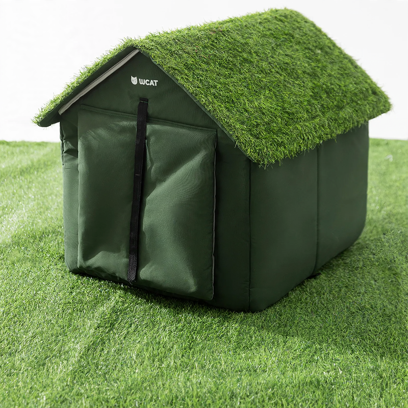 Outdoor pet house with double protection