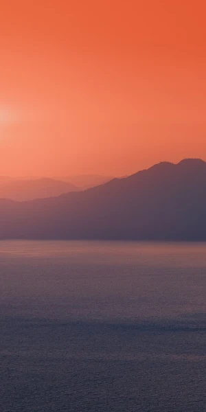 Mountains, Landscape, Sunset, Sun, Evening 4K Wallpaper Background