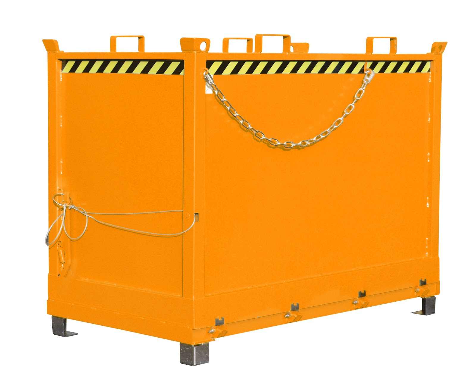 Bodemklepcontainer FB 2000, gelakt, Geeloranje