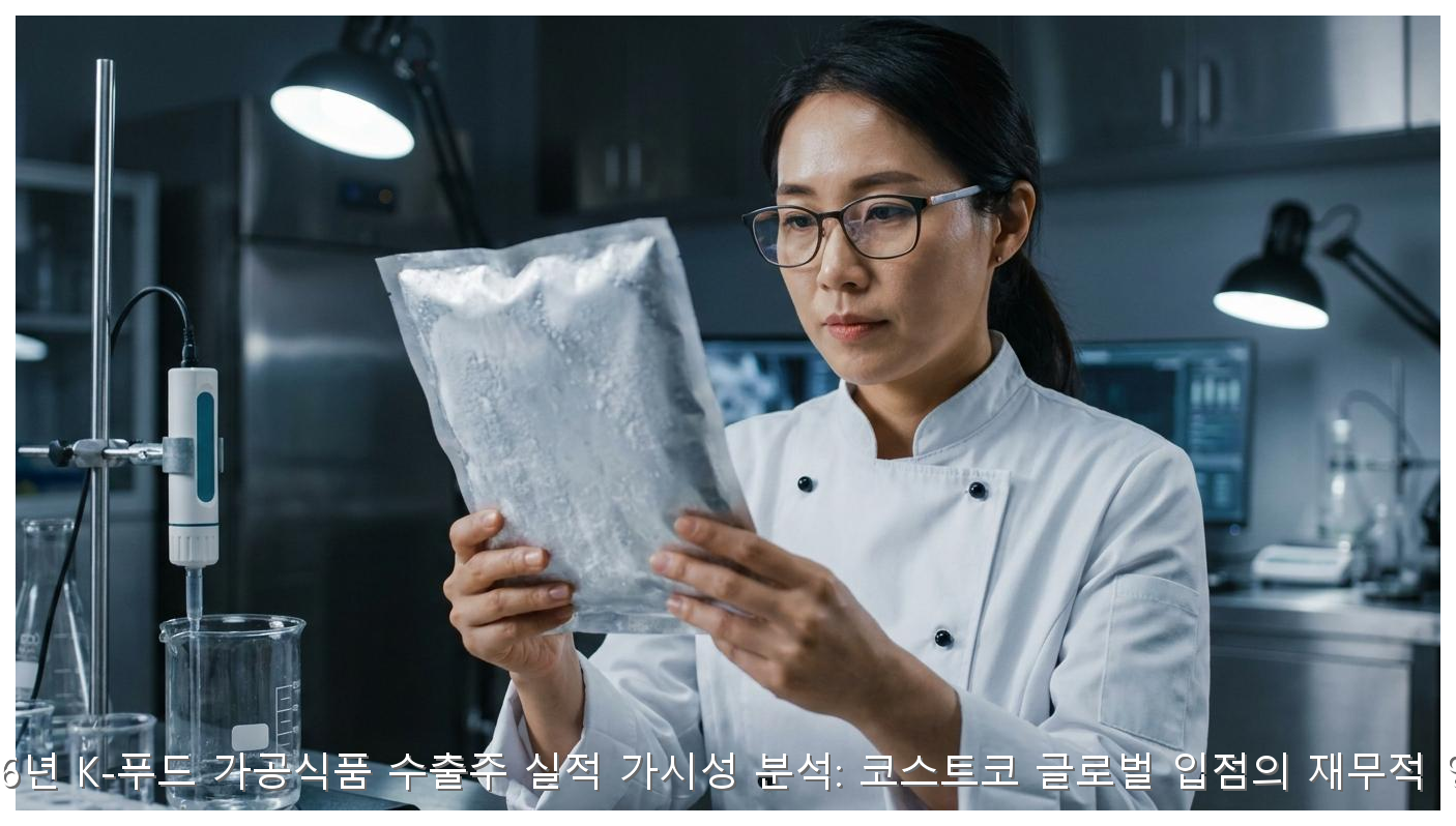 2026년 K-푸드 가공식품 수출주 실적 가시성 분석: 코스트코 글로벌 입점의 재무적 영향 핵심 안내 및 분석 인포그래픽 (3)