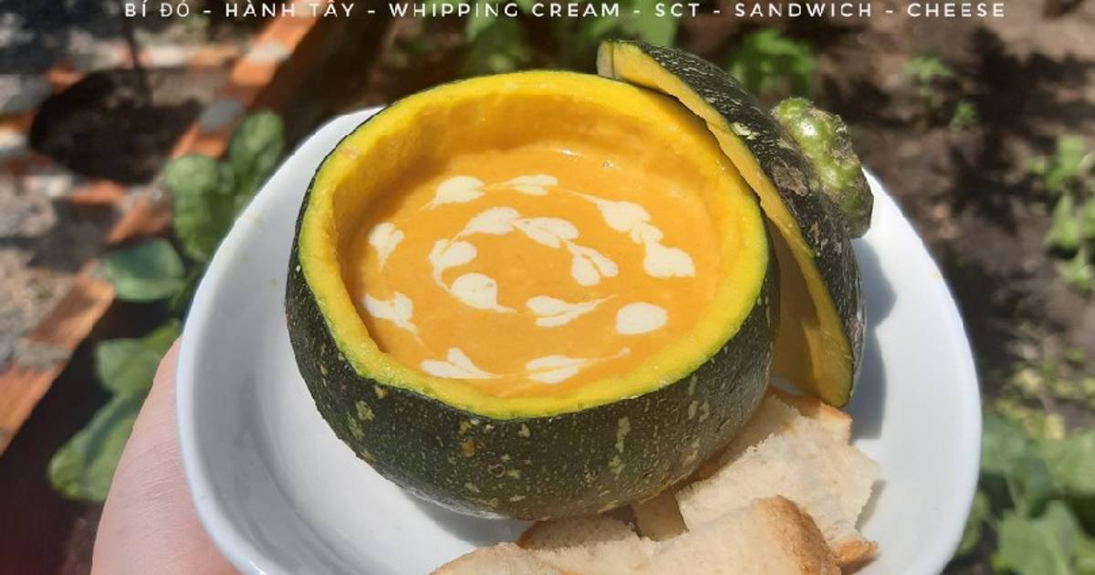 Soup Bí Đỏ Sốt Kem cho bé ăn dặm