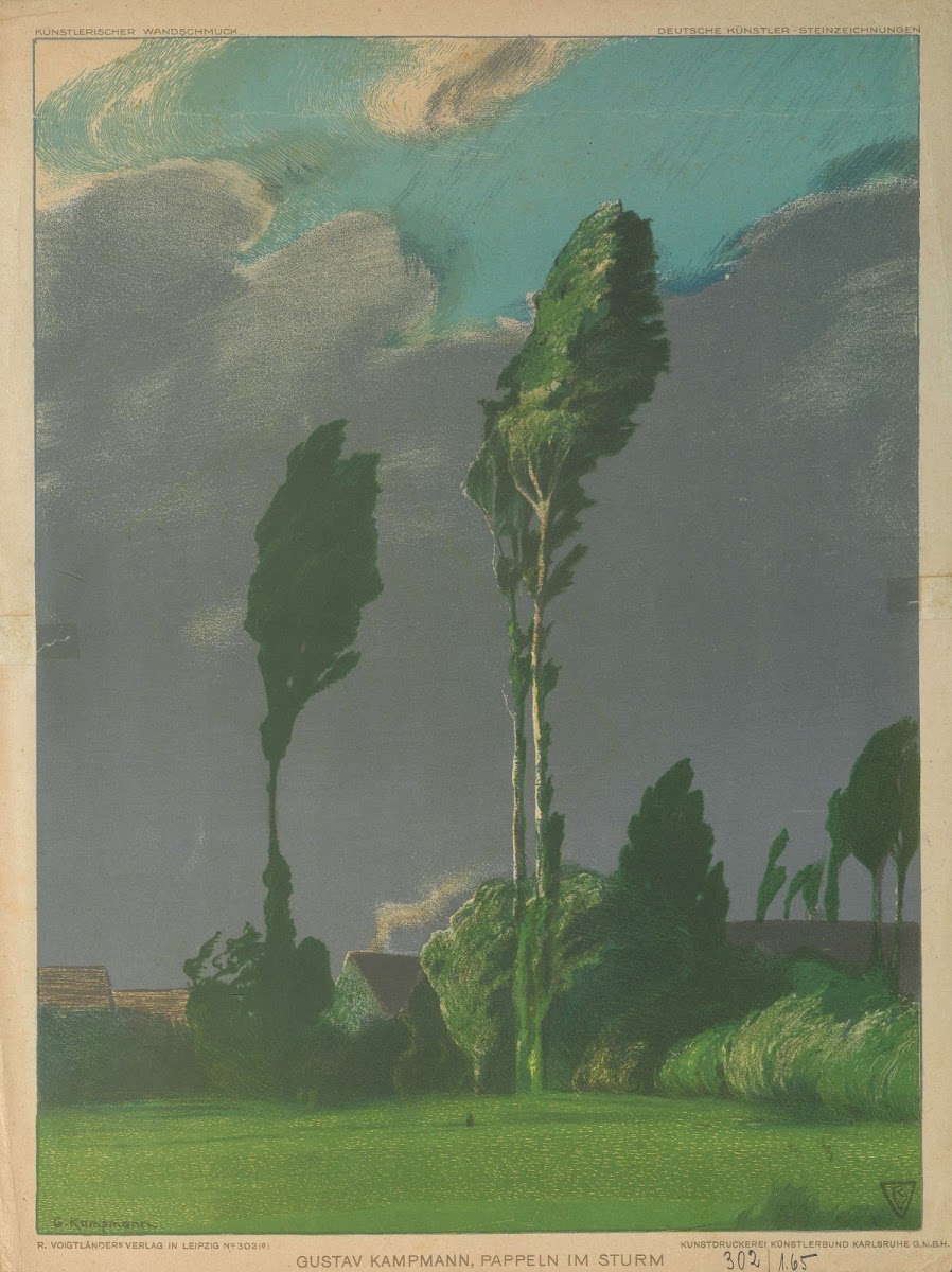 Pappeln im Sturm before 1917