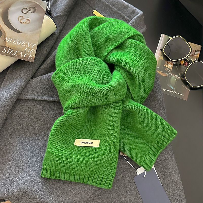 Narrow knitted scarf made from 100% Australian sheep wool
