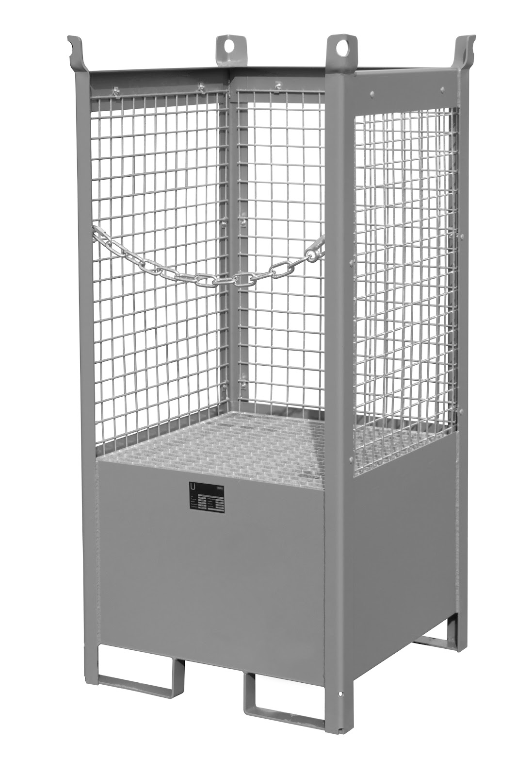 Vaten-stapelpallets FSP-1 D, gelakt, Muisgrijs