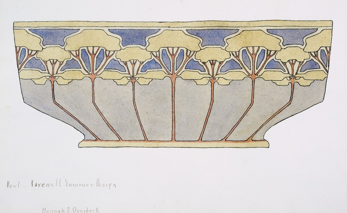 Bowl Farewell Summer Design circa 1915