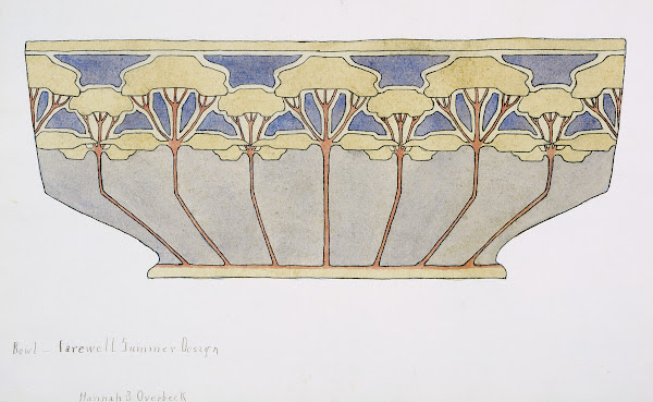 Bowl Farewell Summer Design circa 1915