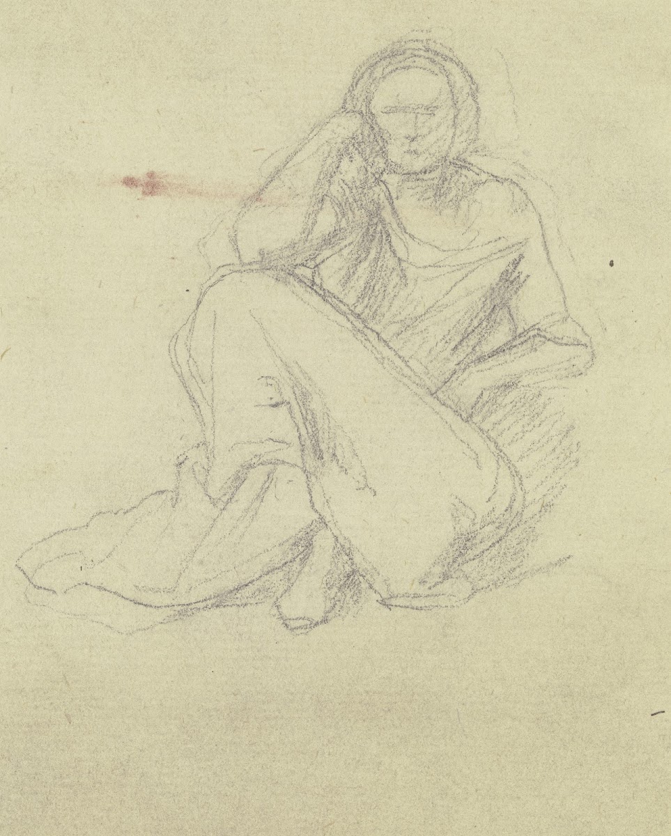 Woman sitting on the floor