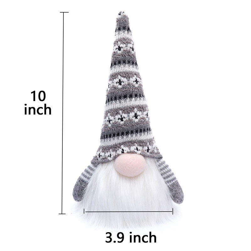 Christmas gnome with LED lighting, fabric