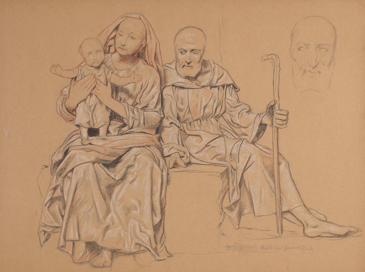 The Holy Family on the Right Redrawn Head of St Joseph 1908