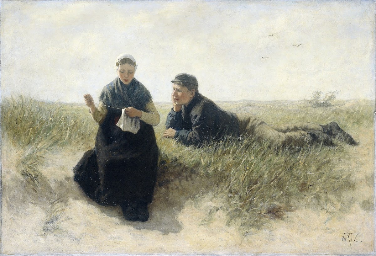Boy and Girl in the Dunes 1870   1890