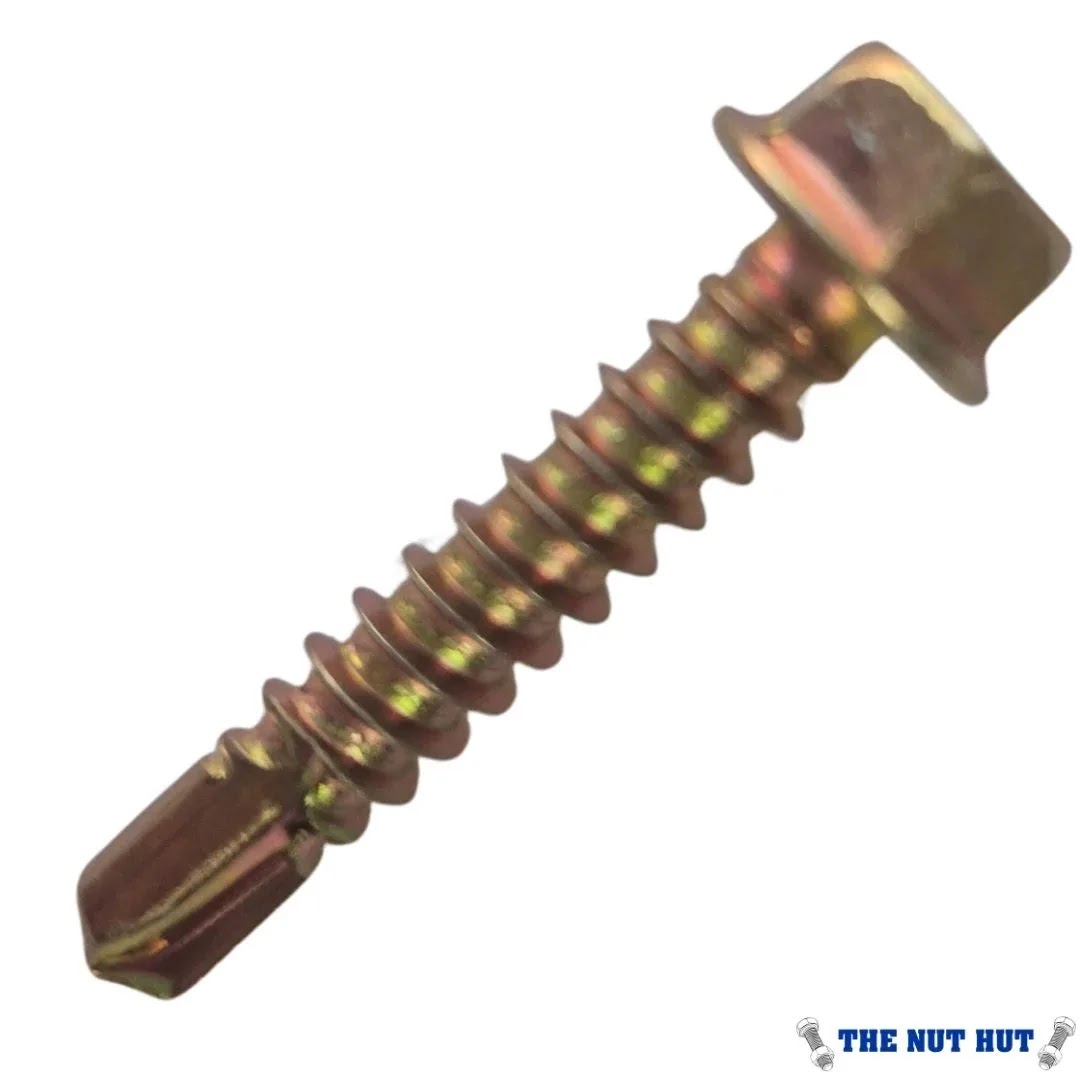 Wafer Head Self Drilling Tek Screws #10(4.8)x40 Coars Thread YP