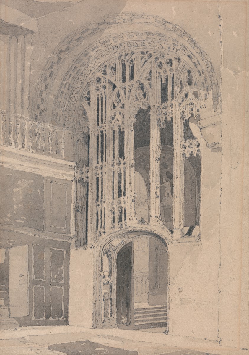 Interior of Norwich Cathedral Doorway and Screen Between the South Transept and