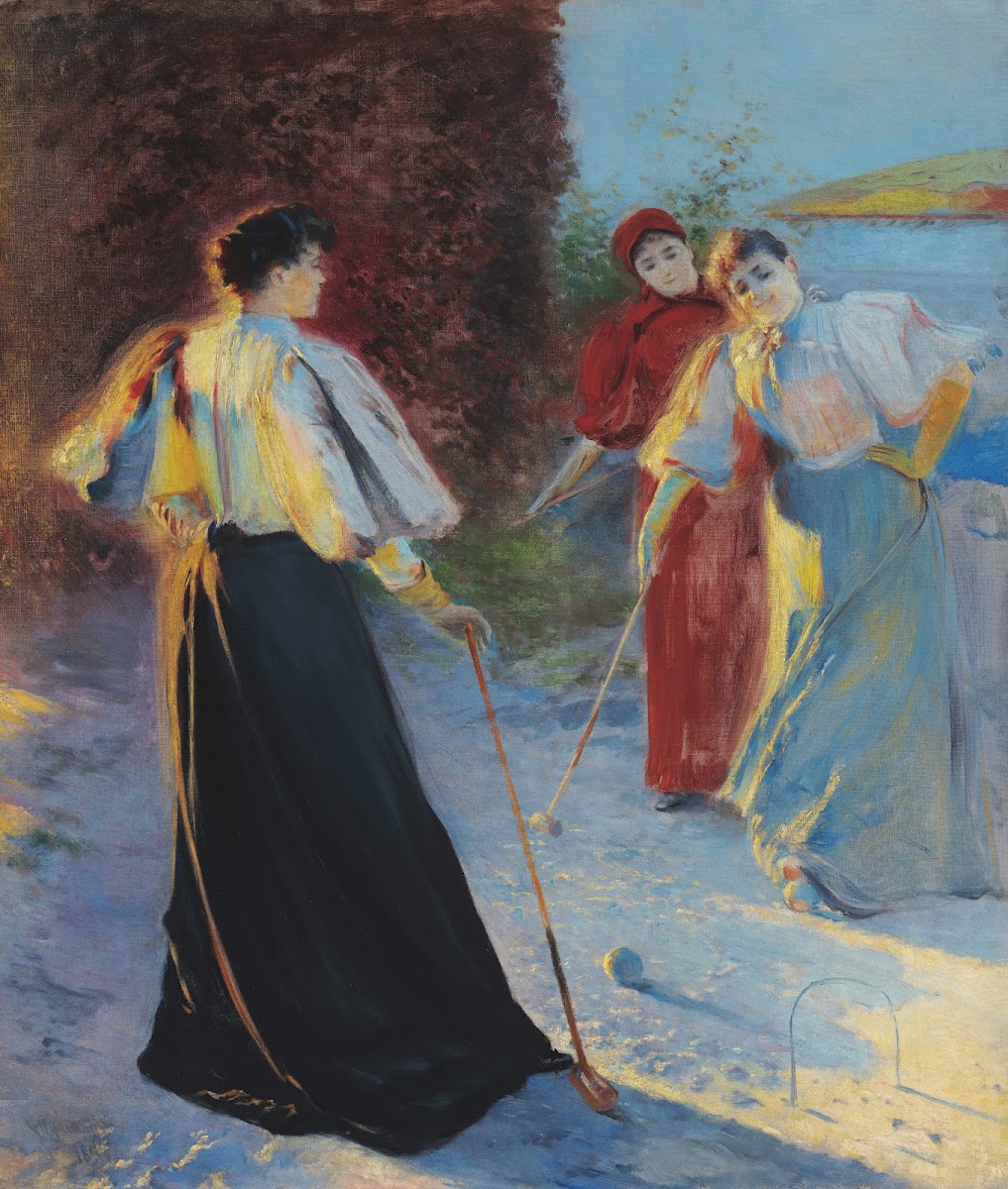 Game of croquet 1895