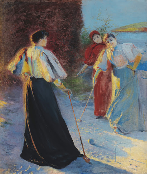 Game of croquet 1895