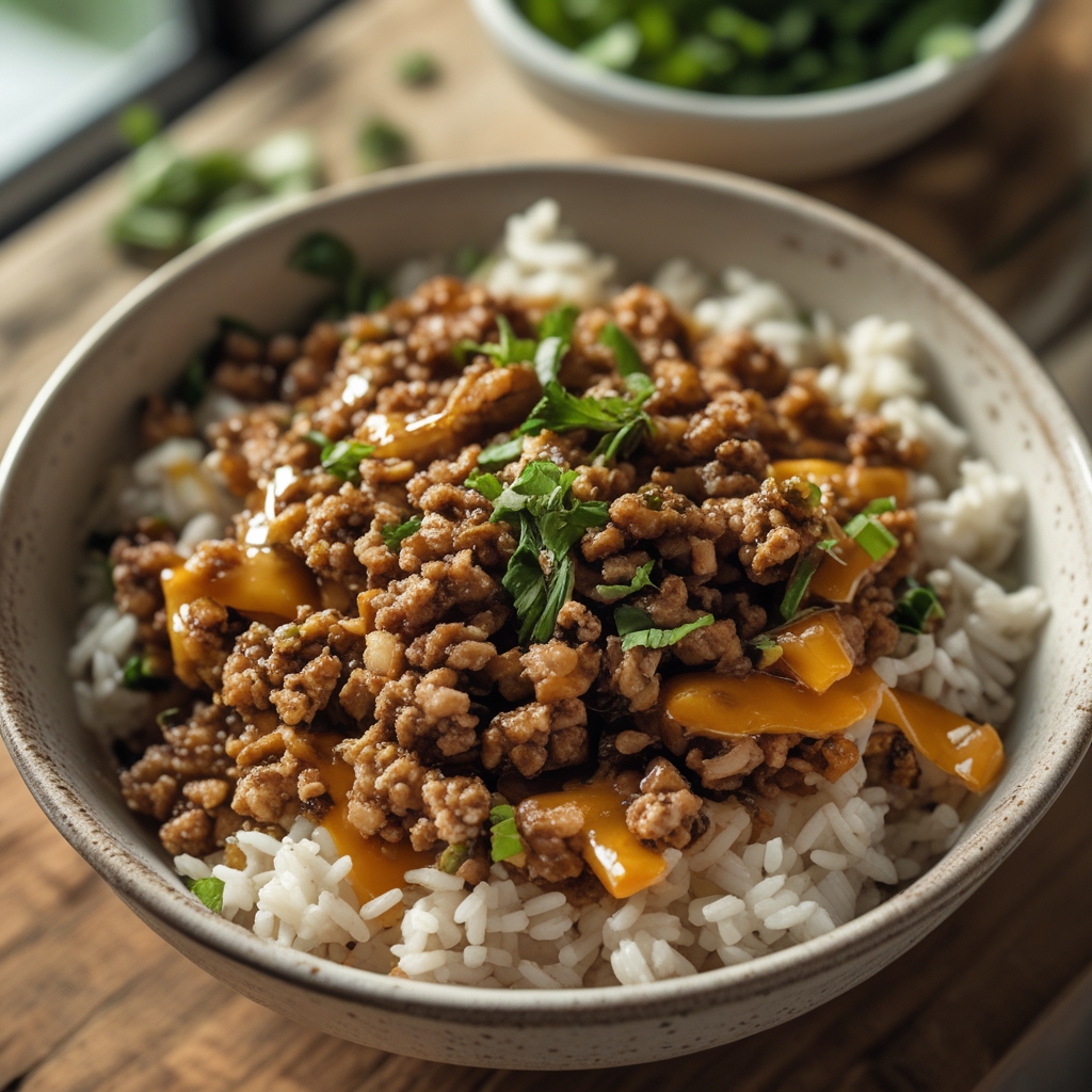 Easy Bang Bang Ground Turkey Rice Bowls Recipe | Quick Healthy Dinner
