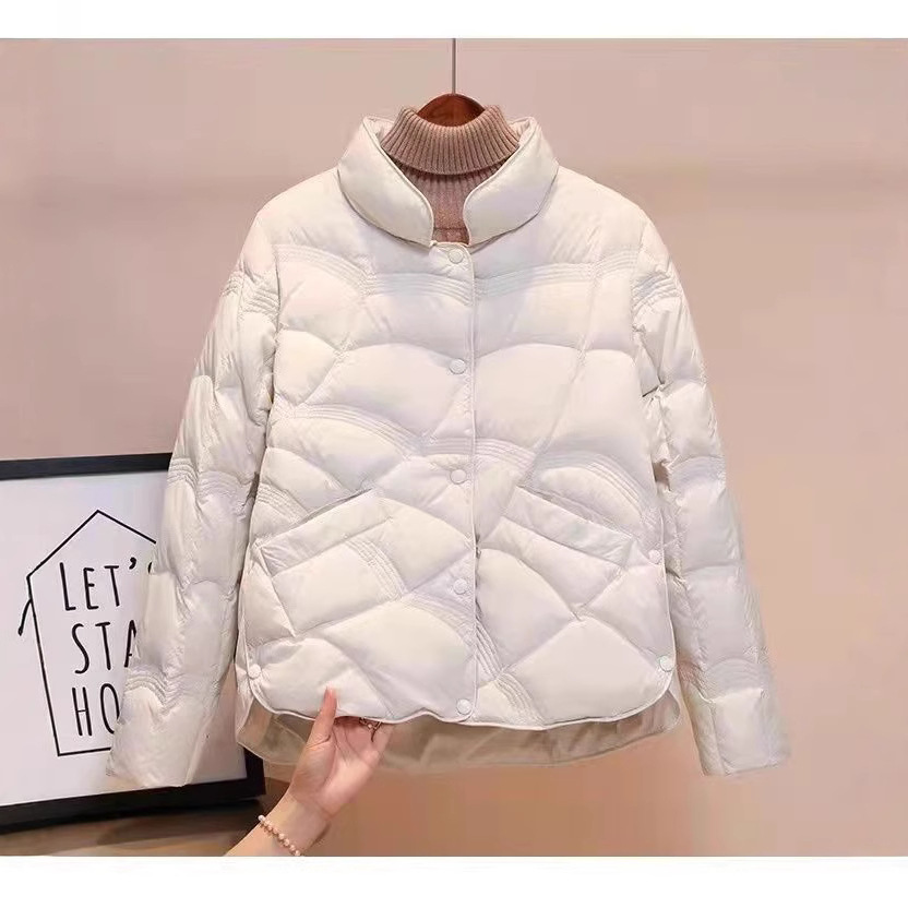 Leichte, kurze Daunenjacke für Damen, Weißentendaunen