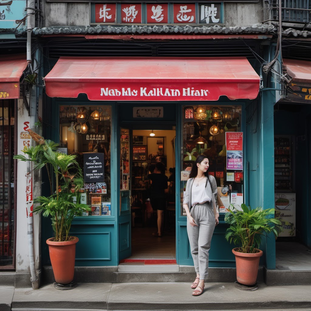 Hình minh họa: Khung cảnh cửa hàng và quy trình kinh doanh