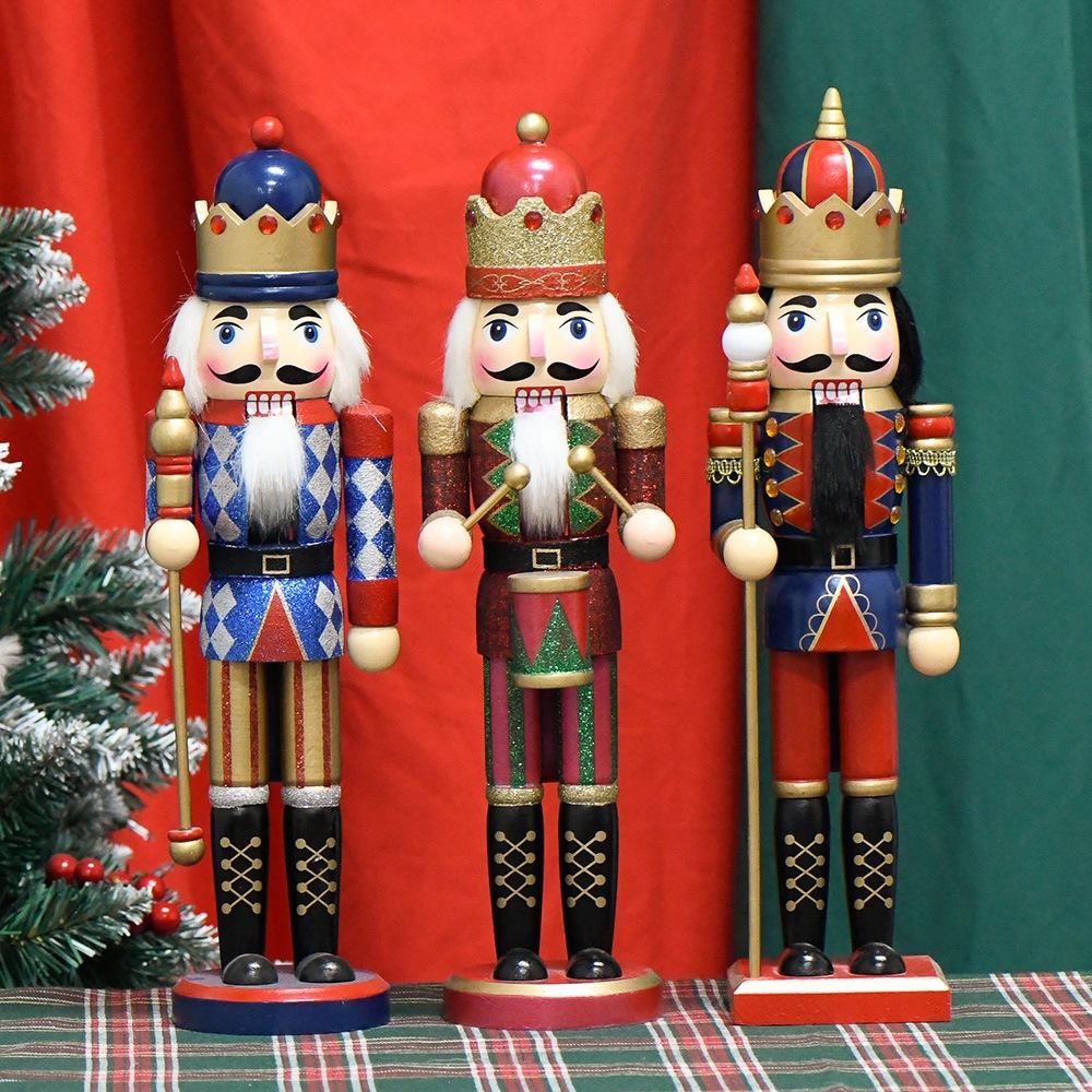 Decorative wooden nutcracker figure for festive occasions