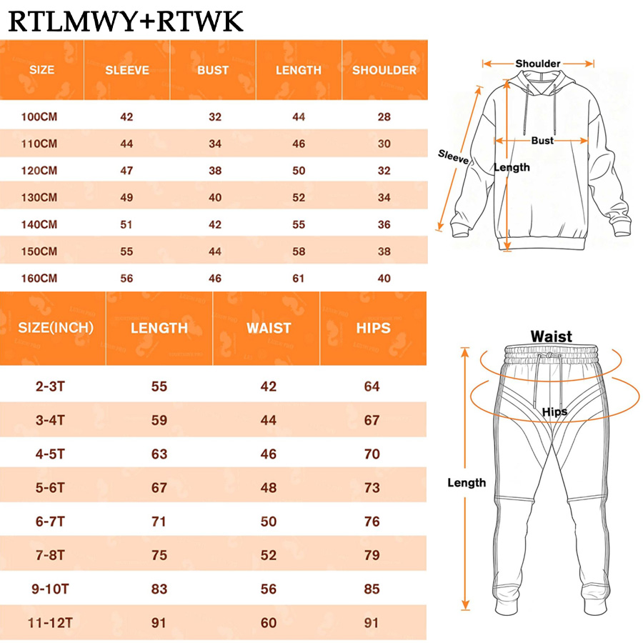 AOP Universal Children's Hoodie + MEG Children's Sweatpants