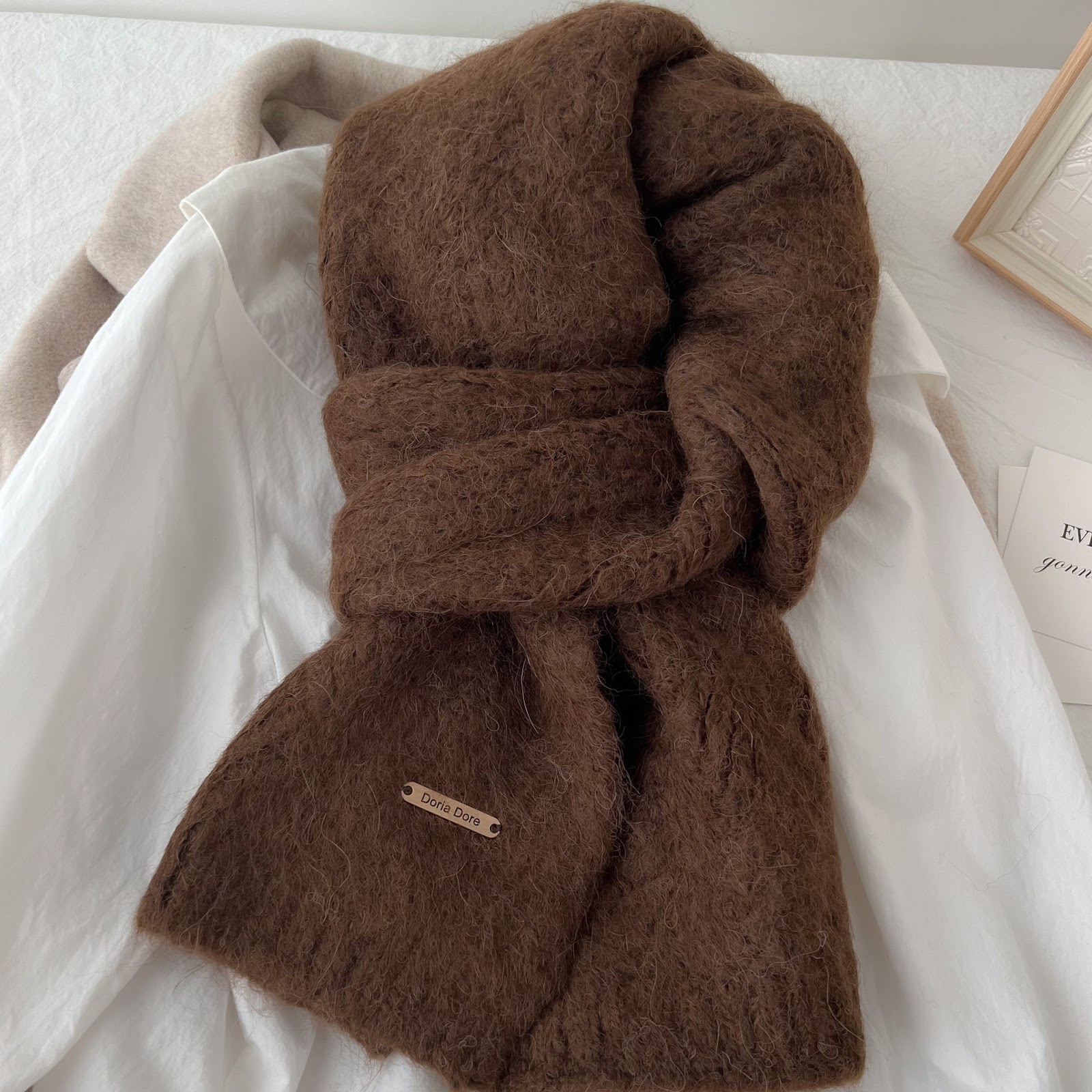 Wool-Alpaca Scarf, 160x23 cm